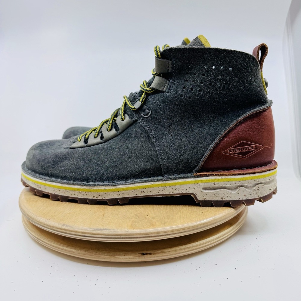 Merrell Waitsfield Sugarbush Boots Mens 9 Gray Suede Vibram Hiking J17225 NEW